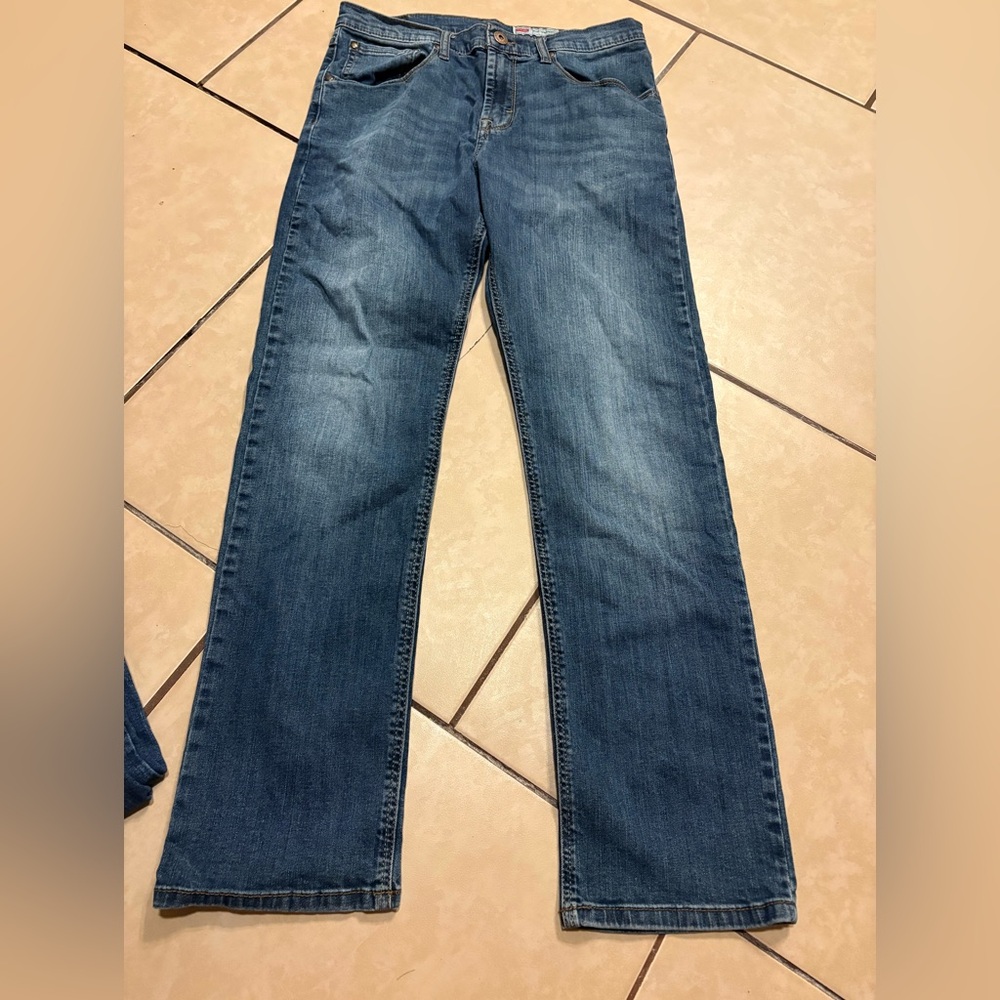Wrangler Mens Blue Slim Straight Leg  Jeans Size 30x30